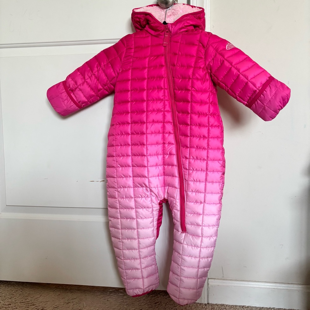 Snozu Girls Pink Ombre Puffer Snowsuit